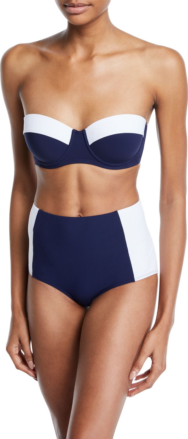 Tory Burch Lipsi Colorblock Underwire Bikini Swim Top