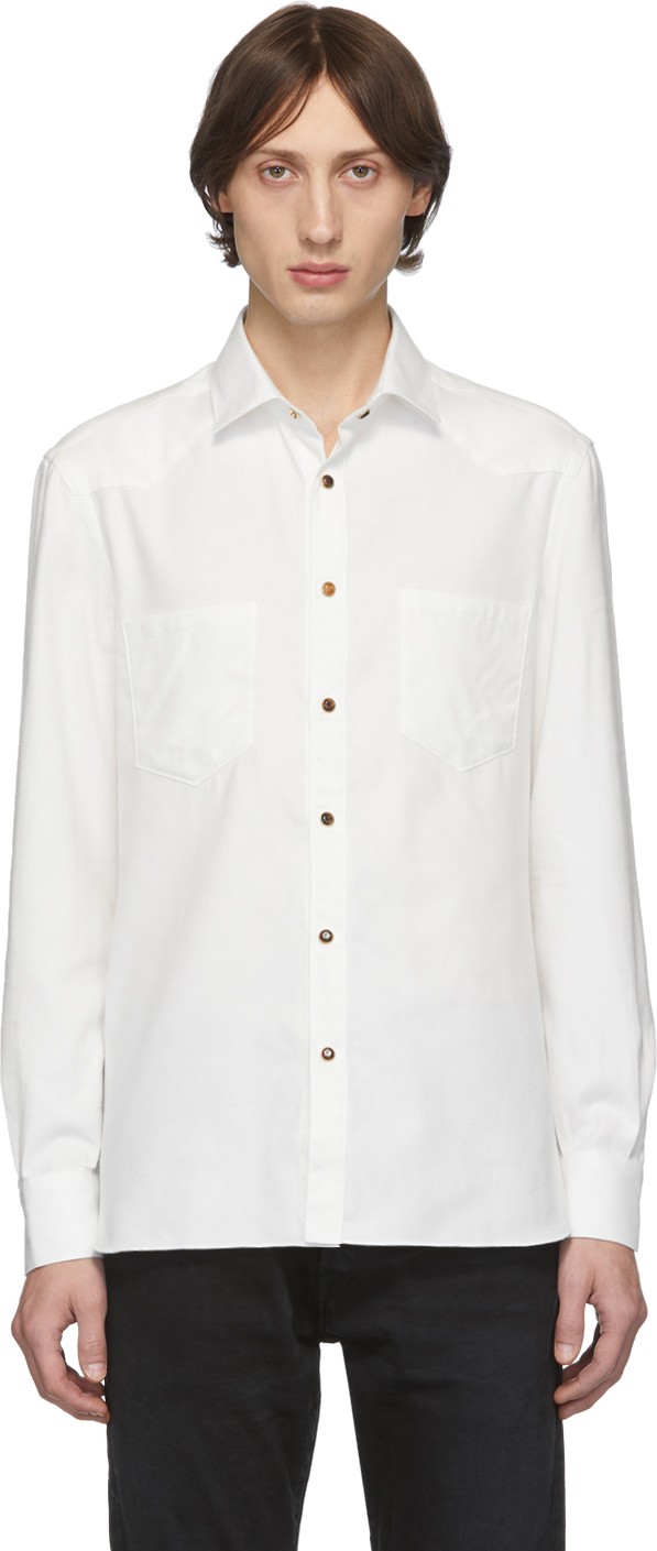 Eidos White Washed Western Shirt