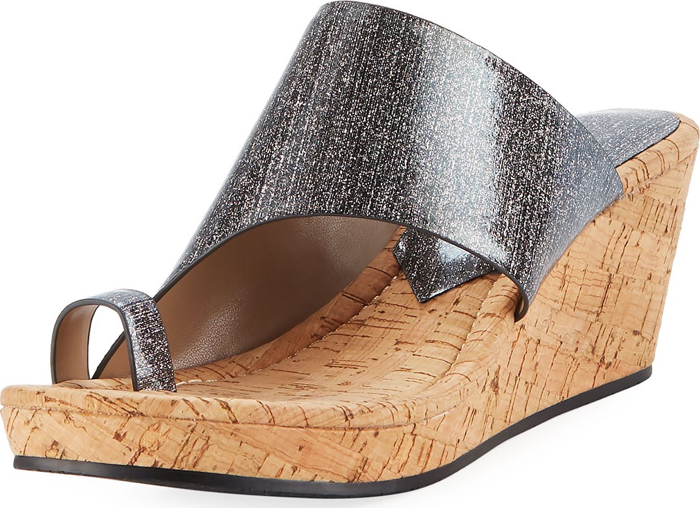 Donald J Pliner Giles Sparkle Wedge Sandal