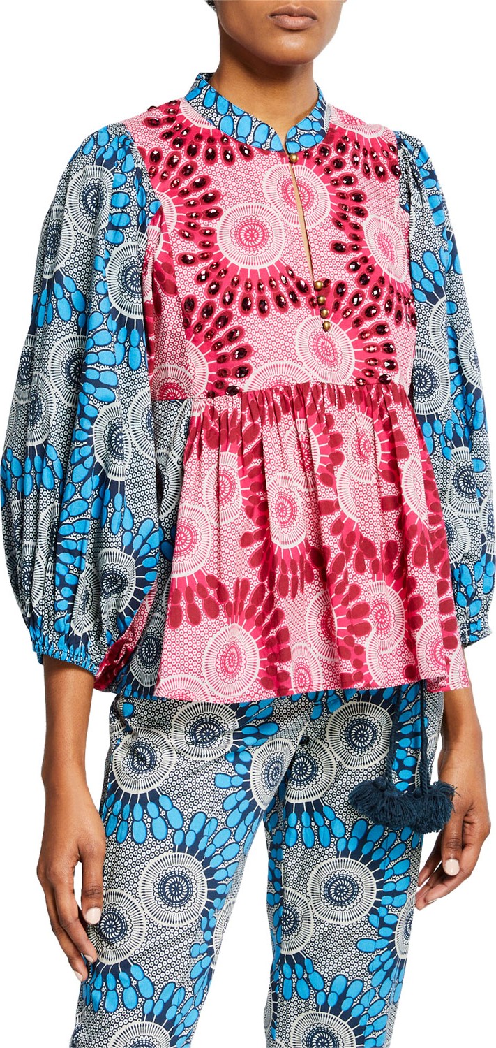 FIGUE Nora Moon Floral Blouse