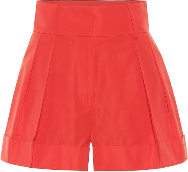 Valentino Cotton-blend high-rise shorts