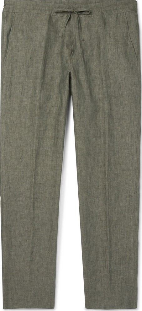 Loro Piana Slim-Fit Linen Drawstring Trousers