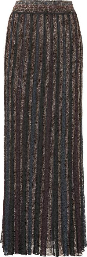 Missoni Metallic striped maxi skirt