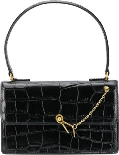 Staud - Jackie croc embossed saddle bag