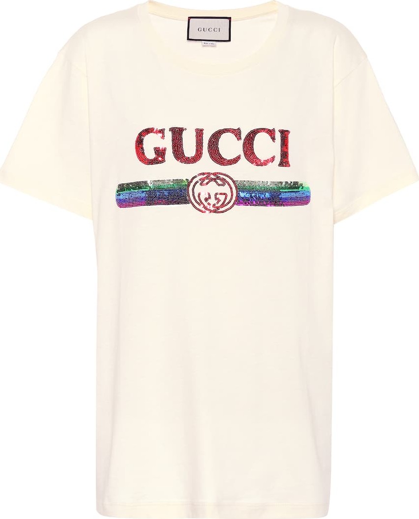 Gucci Sequinned cotton T-shirt