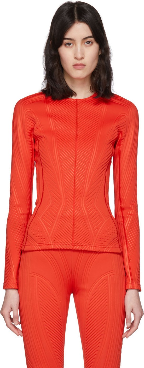 Mugler Red Scuba Dress