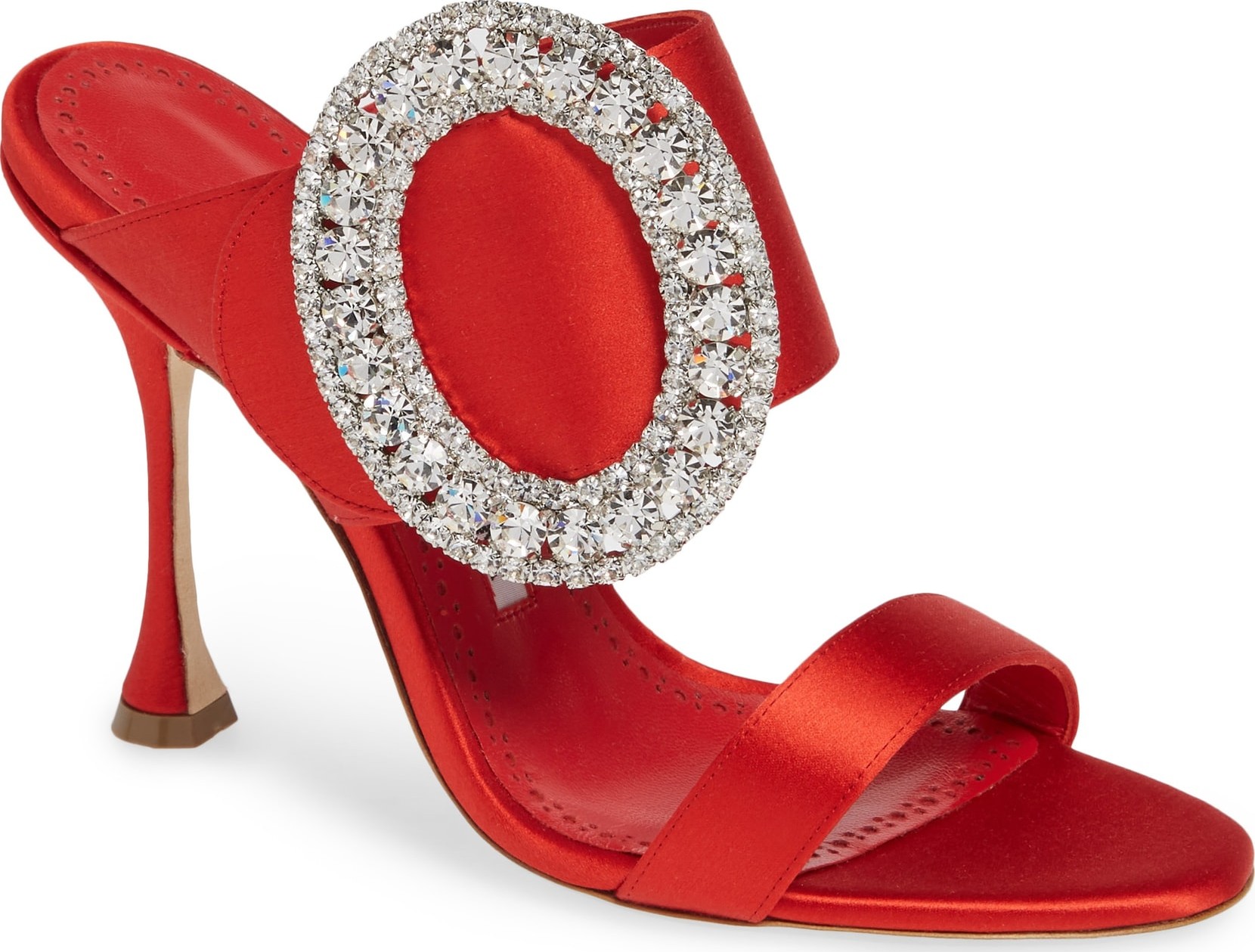 Manolo Blahnik Fibiona Crystal Embellished Mule
