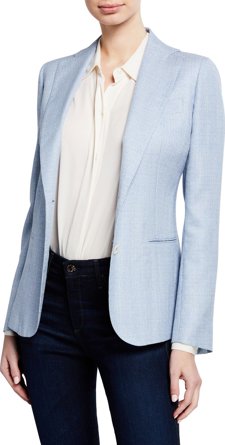 Kiton Tweed Single-Breasted Jacket