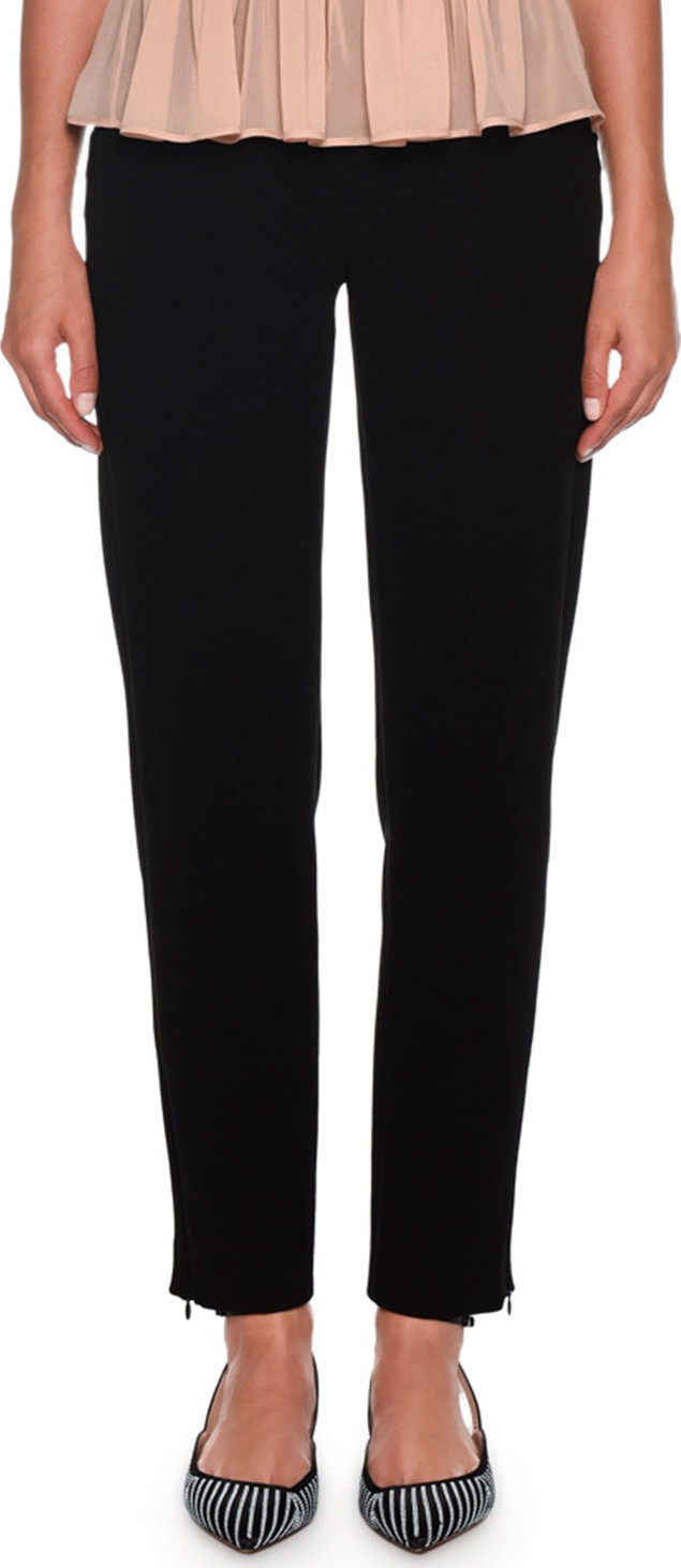 Giorgio Armani Full-Leg Linen-Blend Pants