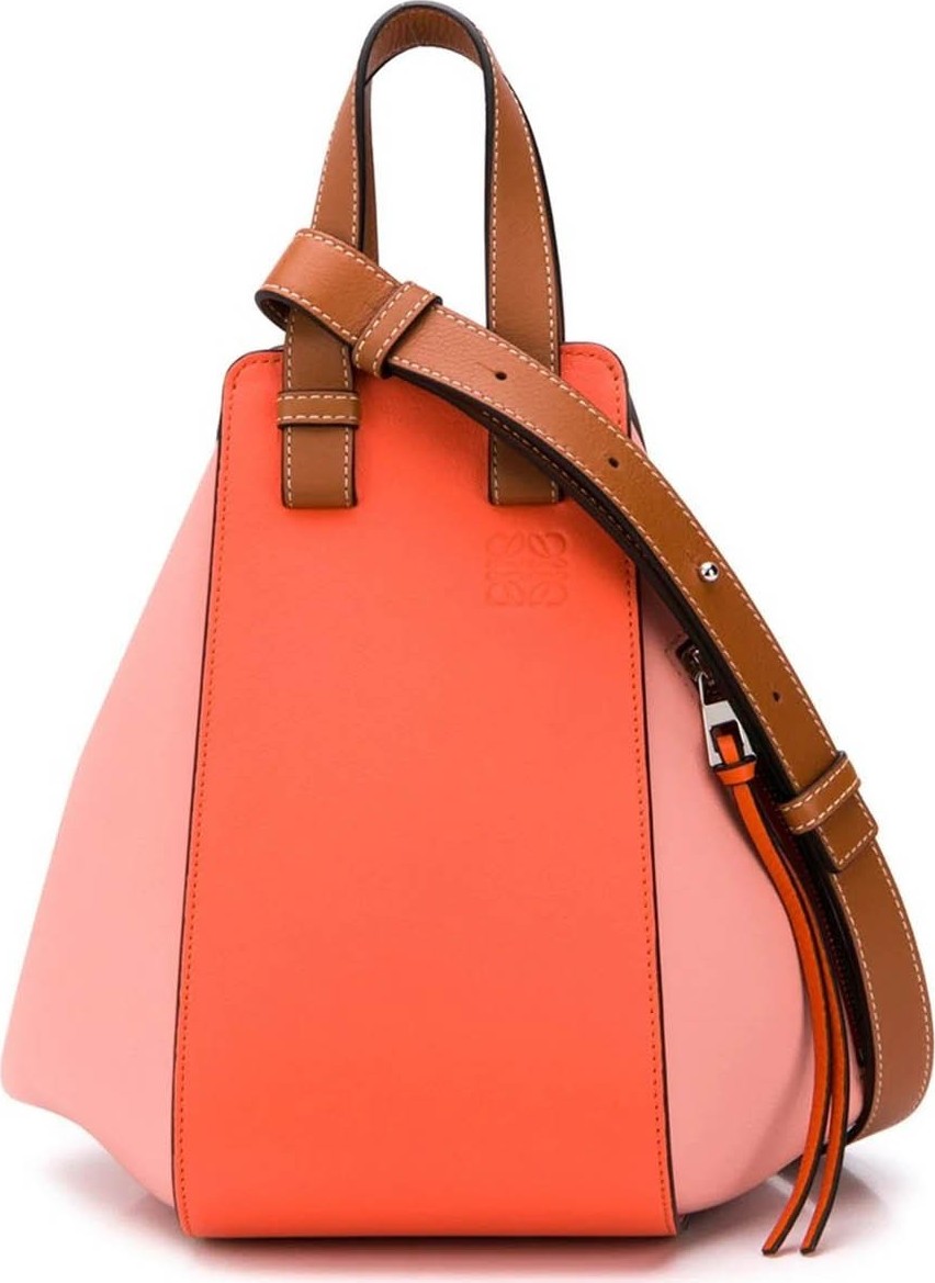 LOEWE Small Orange and Pink Hammock Bag