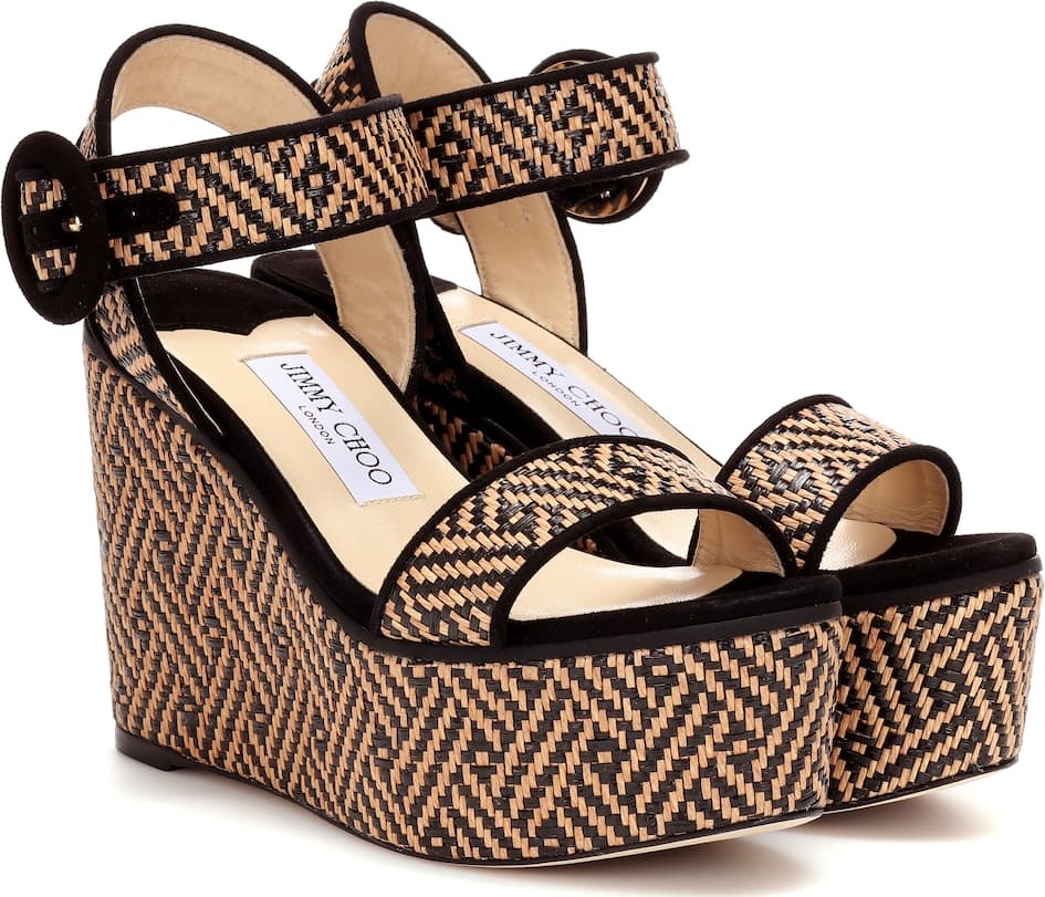 Jimmy Choo Abigail 100 platform wedge sandals