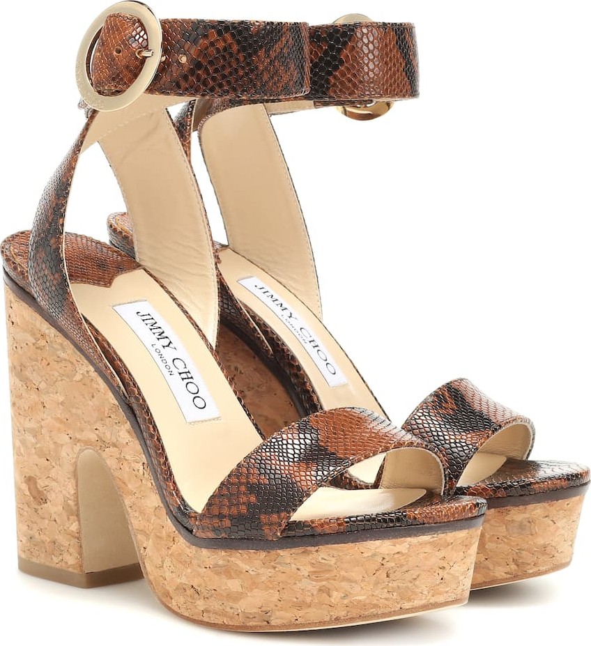 Jimmy Choo Aimee 125 leather platform sandals
