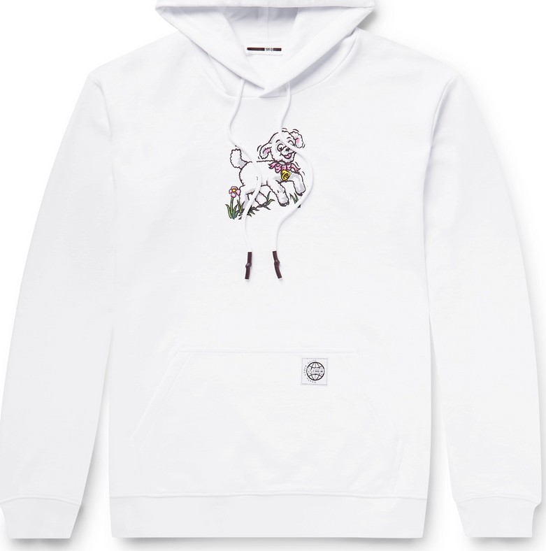 McQ - Alexander McQueen Printed Fleece-Back Cotton-Jersey Hoodie