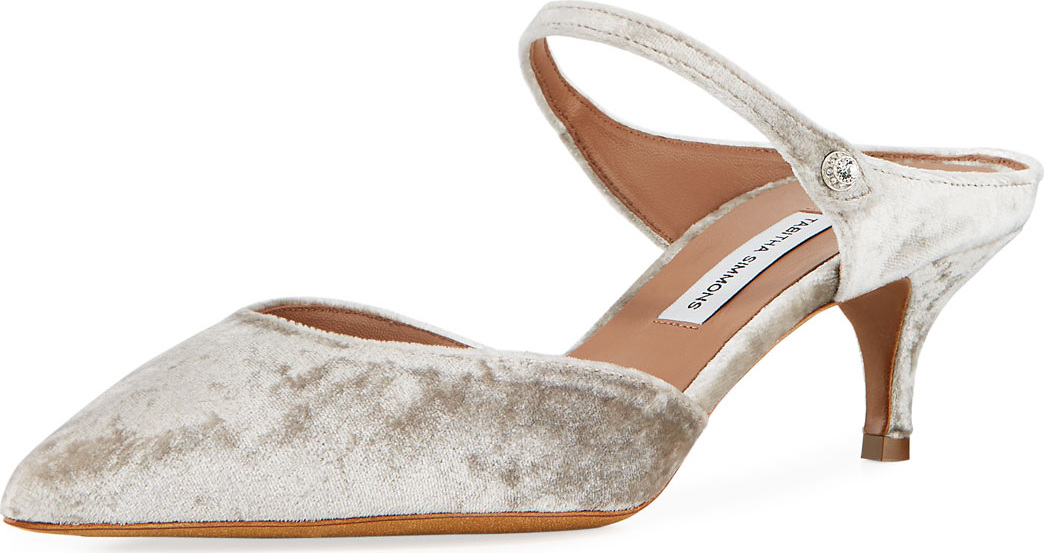 Tabitha Simmons Liberty Velvet Slide Mule