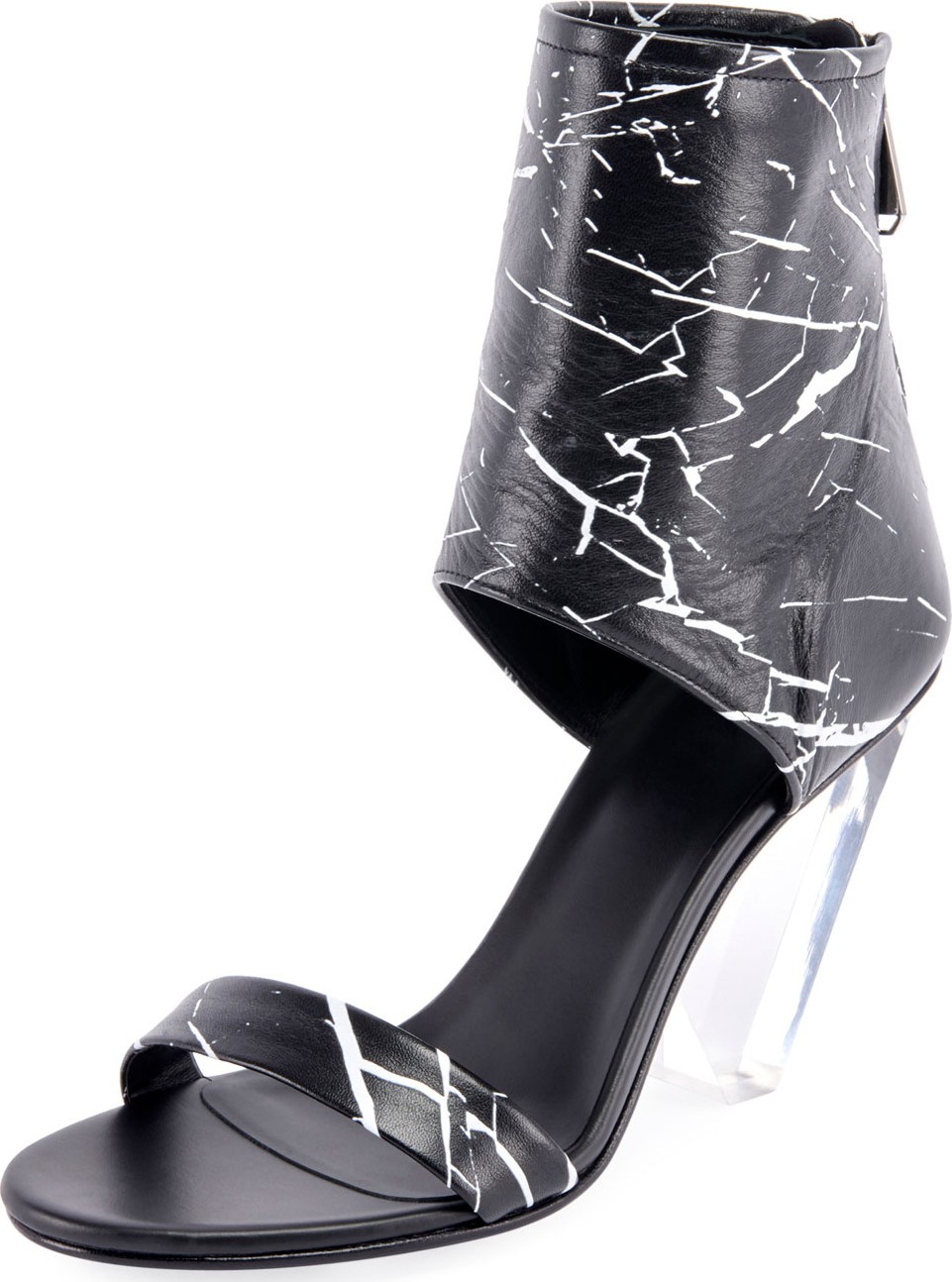 Balmain Leonor Printed Zip Sandals