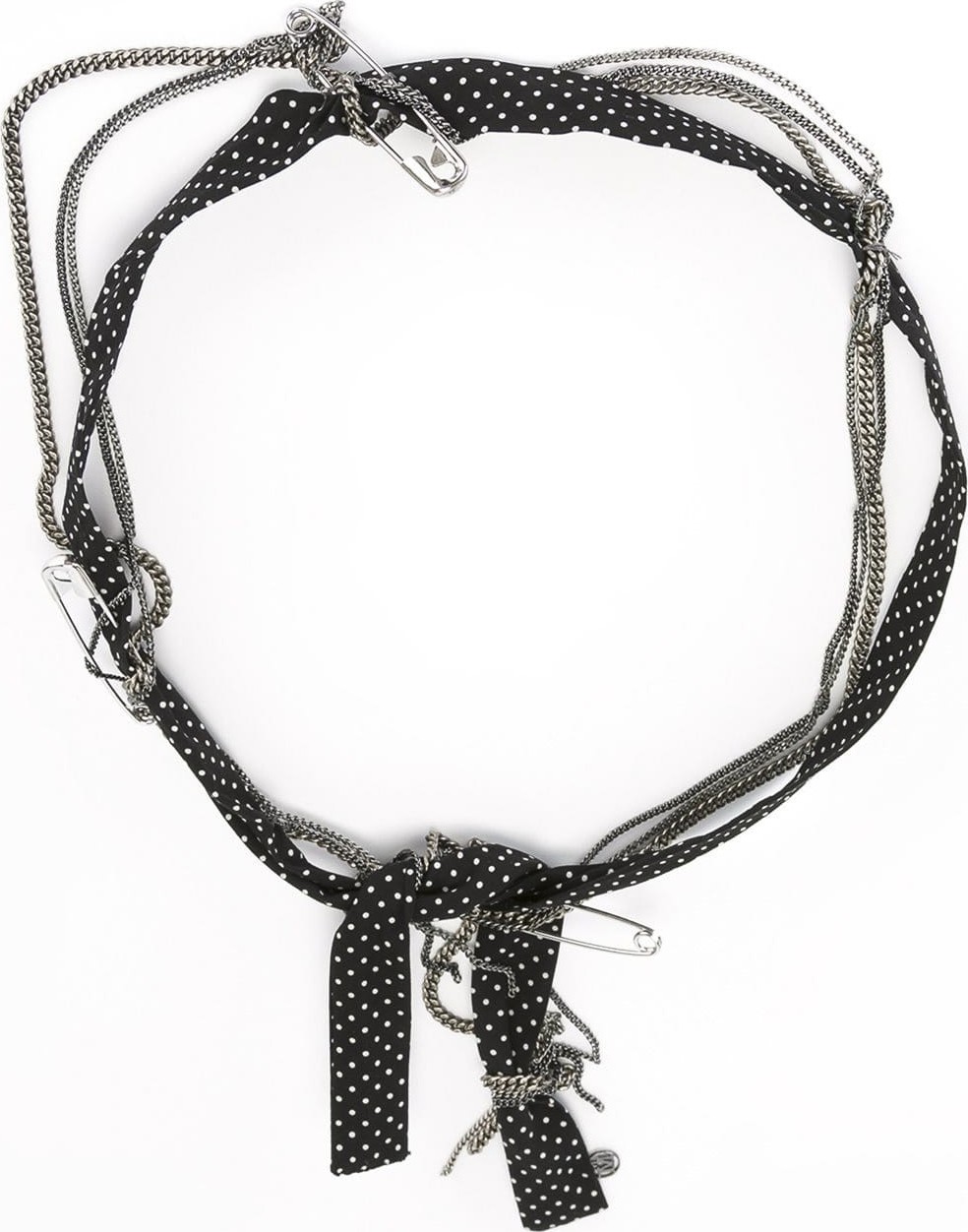 Maison Michel polka dot and chain headband