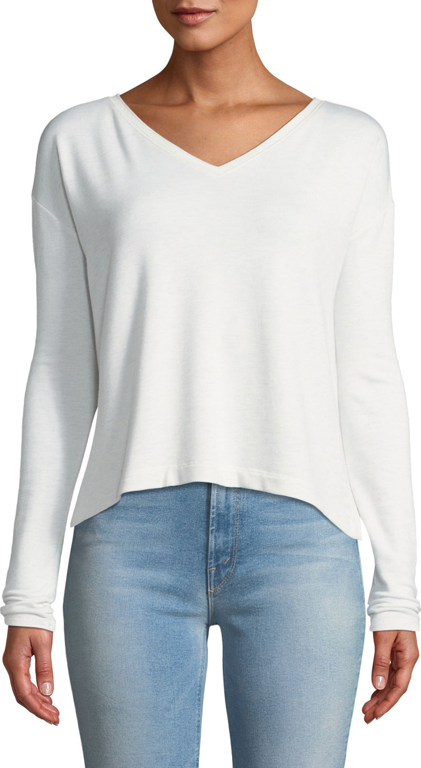 Rag & Bone Reily Cropped Long-Sleeve Top
