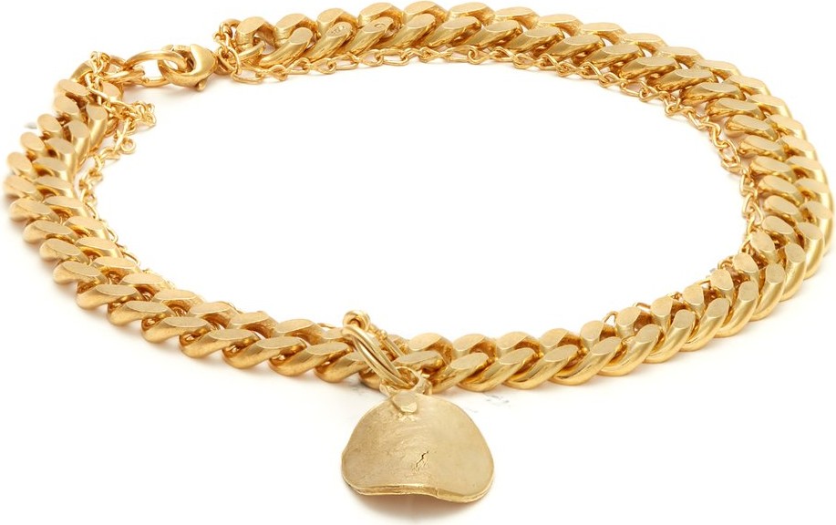 Orit Elhanati Aliya double-chain gold-plated anklet