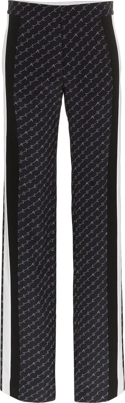 Stella McCartney Dana silk monogram pants