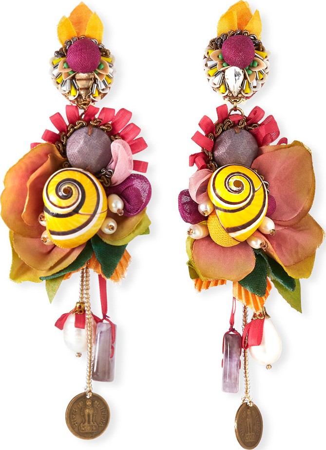Ranjana Khan Serenity Shell Clip-On Earrings