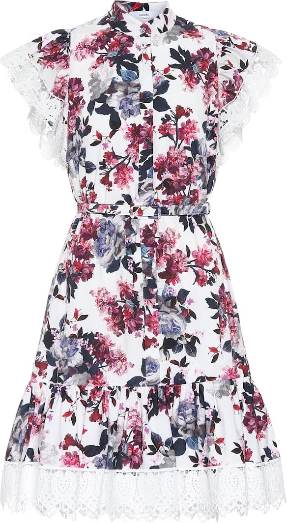 Erdem Lalique floral cotton minidress