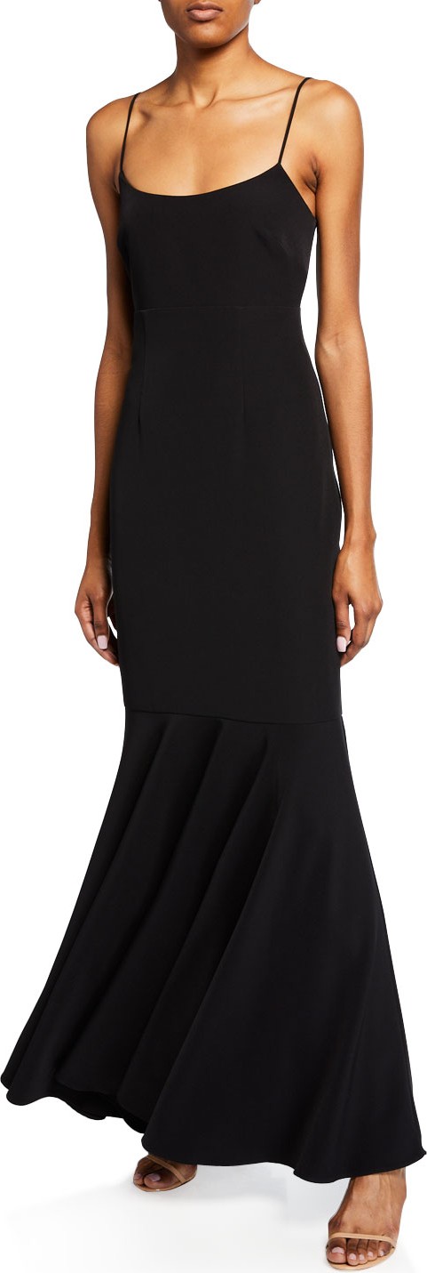 WAYF The Genevieve Cami Ruffle-Hem Gown