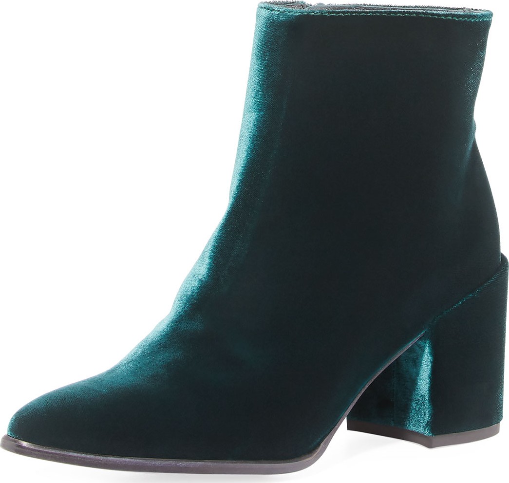 Stuart Weitzman Trendy Velvet Zip Bootie