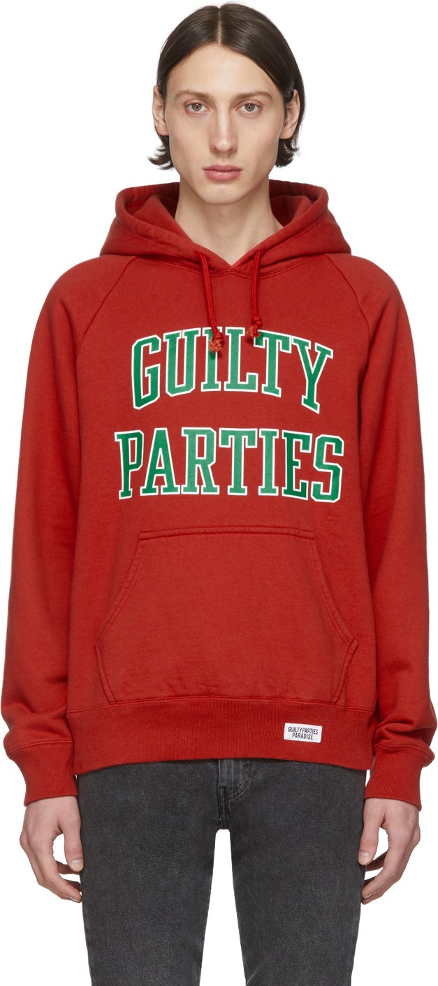 Wacko Maria Red Heavyweight Pullover Hoodie