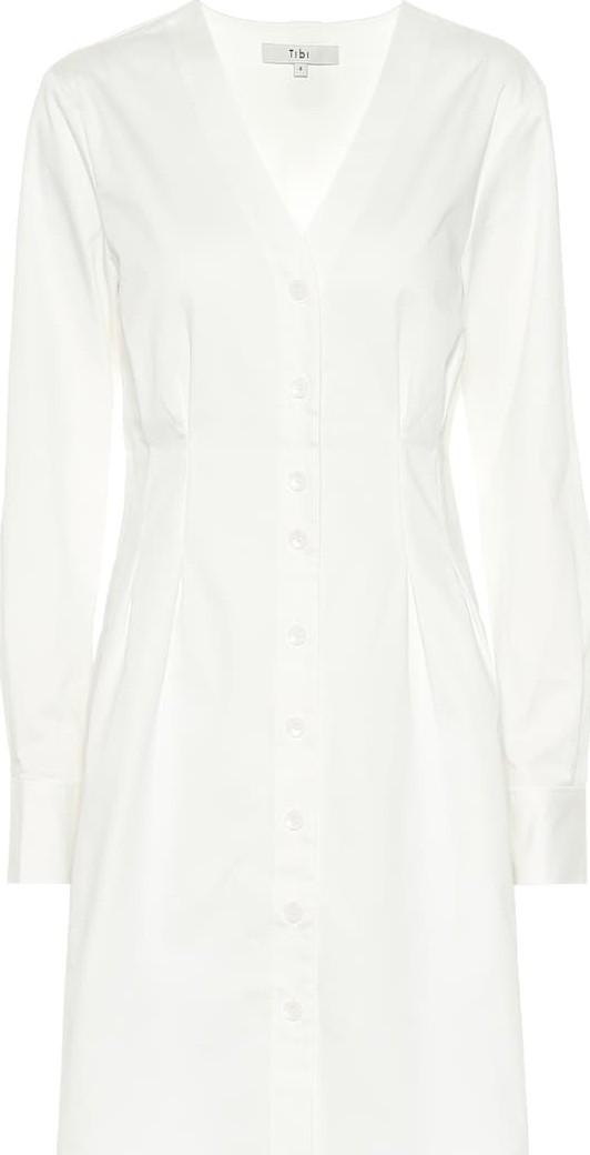 Tibi Dominic twill shirt dress
