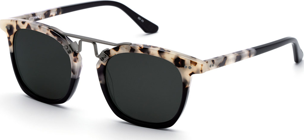 KREWE Lafayette Rectangle Acetate & Metal Sunglasses