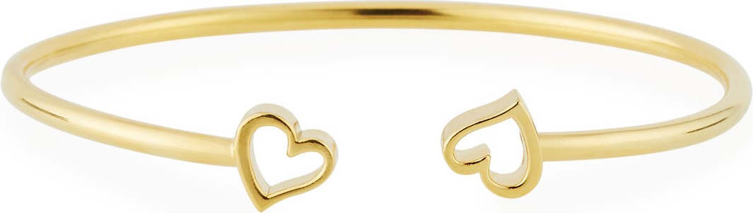 Alex and Ani Heart Kick Cuff Bracelet, Gold Vermeil