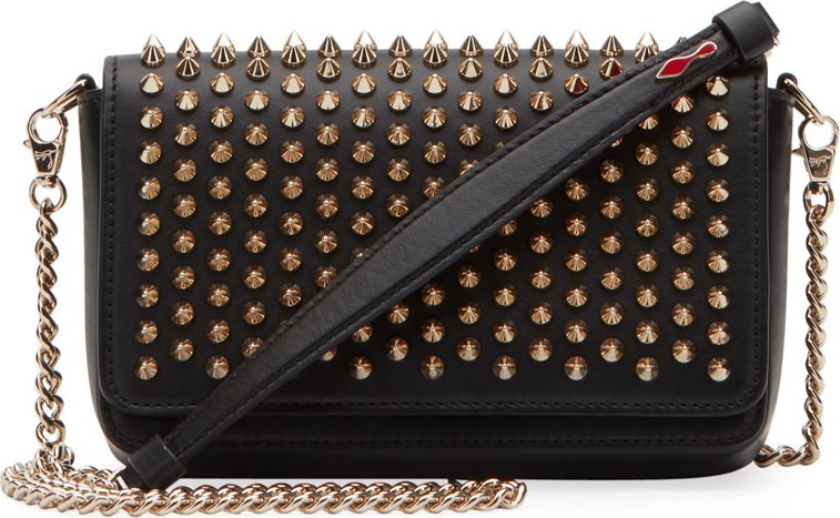 Christian Louboutin Zoompouch Calf Paris Spikes Clutch Bag