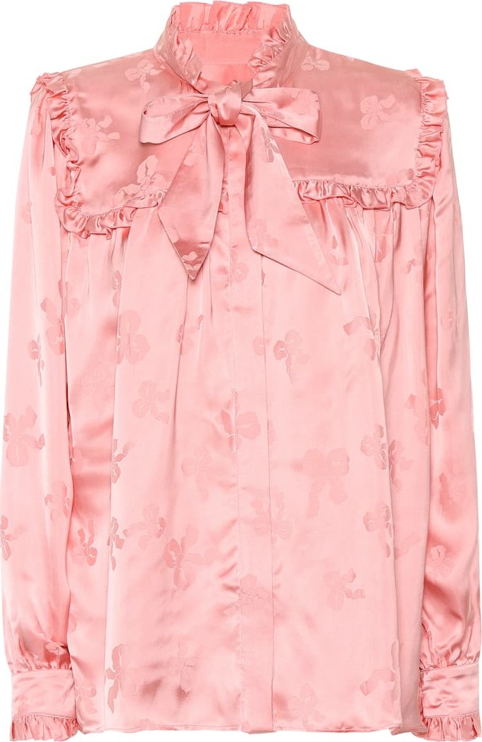 Alexachung Jacquard satin blouse