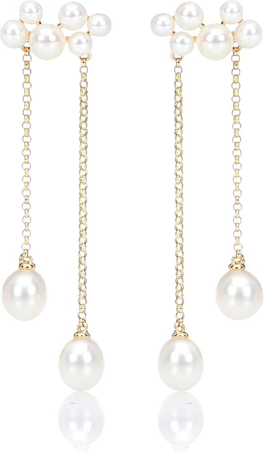 Anissa Kermiche Wuthering Heights 14kt gold and pearl earrings