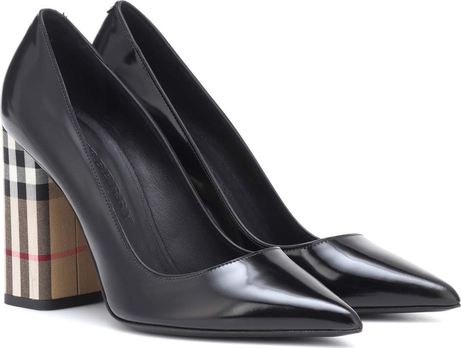 Burberry London England Vintage Check and leather pumps