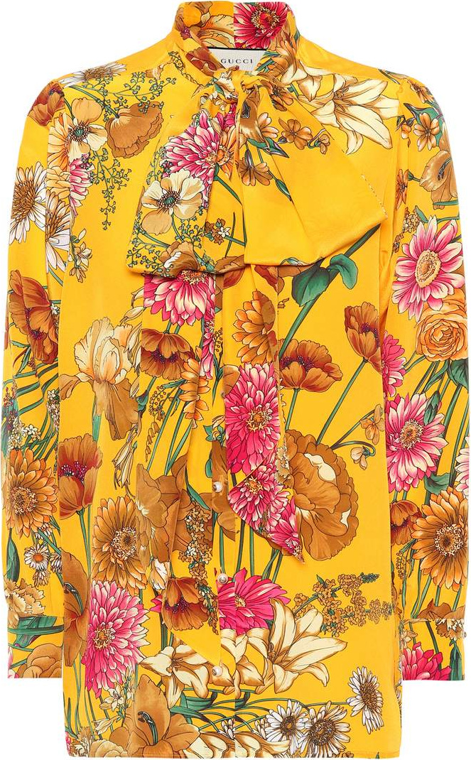 Gucci Spring Bouquet silk shirt