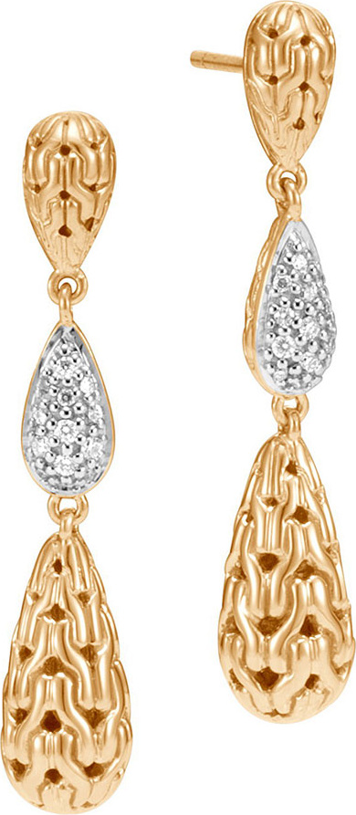 John Hardy CLASSIC CHAIN 18K .14CT DROP