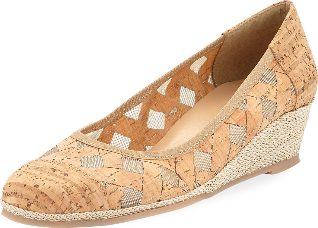 Sesto Meucci Myra Cork Wedge Espadrille Pump