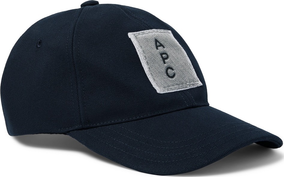 A.P.C. Logo-Appliquéd Cotton-Twill Baseball Cap A.P.C. Logo-Appliquéd Cotton-Twill Baseball Cap