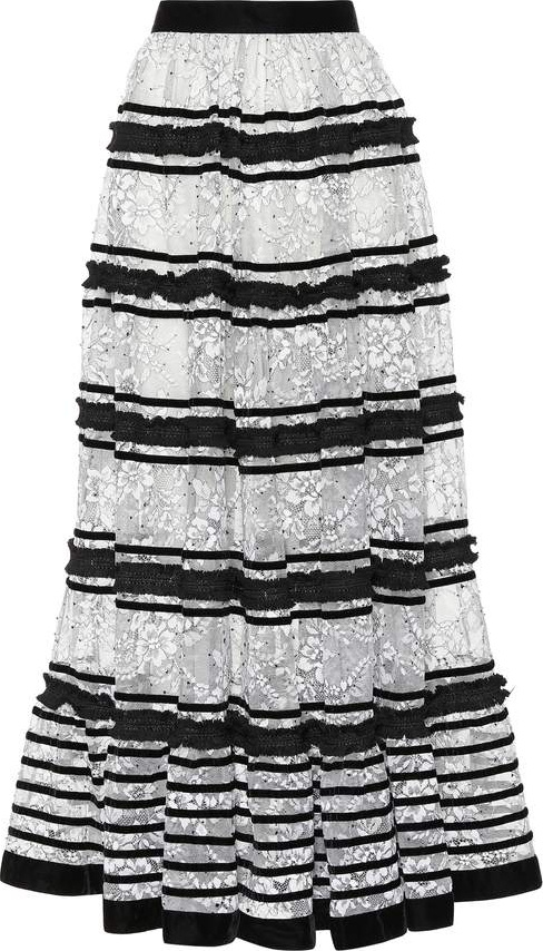 Huishan Zhang Victoria lace maxi skirt