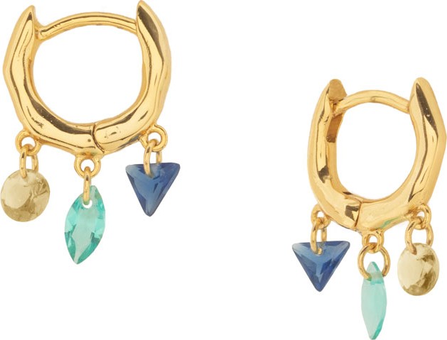 Gorjana Luca Shimmer Huggie Earrings