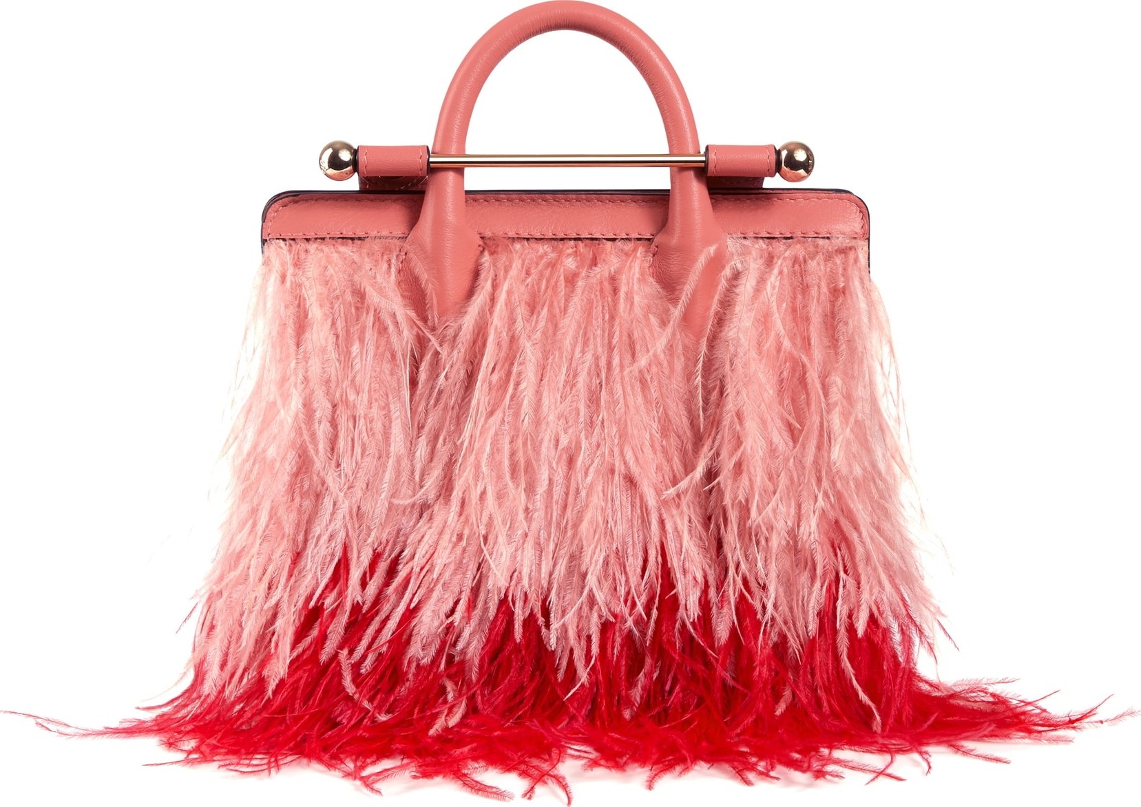 Strathberry Nano Feather & Leather Tote