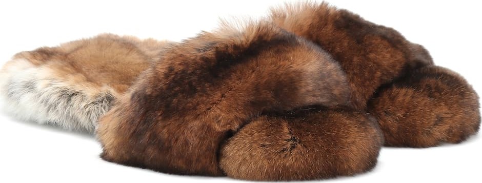 Max Mara Kruger fur slides