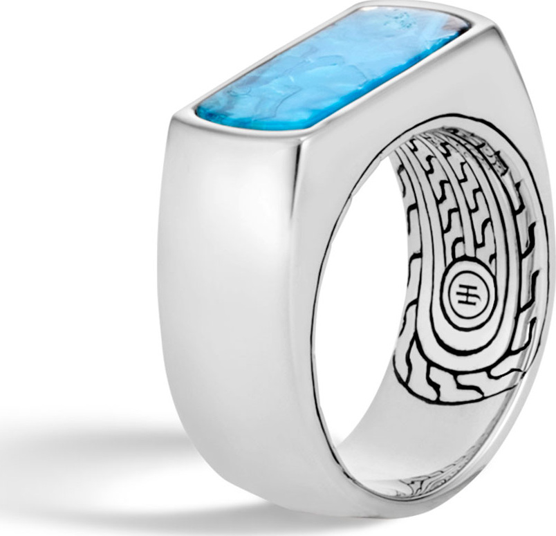John Hardy Men's Classic Chain Chrysocolla Ring