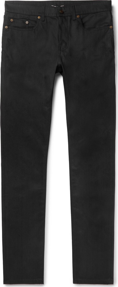 Saint Laurent Skinny-Fit Raw Stretch-Denim Jeans