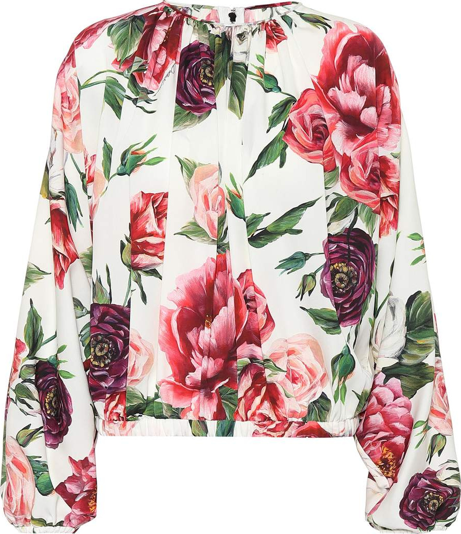 Dolce & Gabbana Floral-printed silk blouse