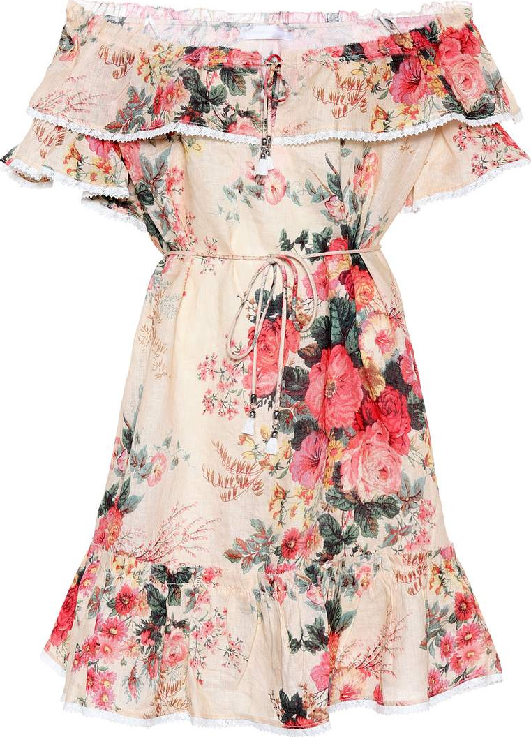 Zimmermann Floral printed linen dress