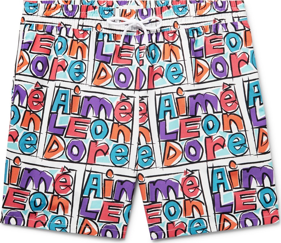 Aimé Leon Dore Mid-Length Logo-Print Swim Shorts