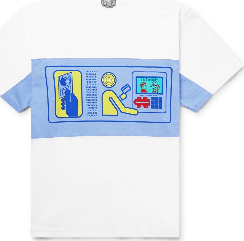 Cav Empt Printed Panelled Cotton-Jersey T-Shirt