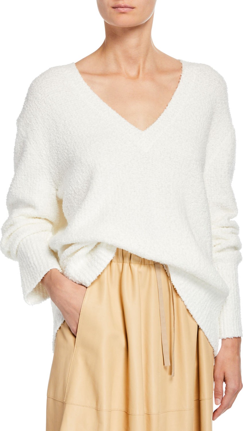 Vince Textured V-Neck Oversized Tunic